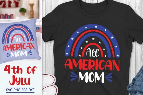 All American Mom Svg, 4th of July Svg