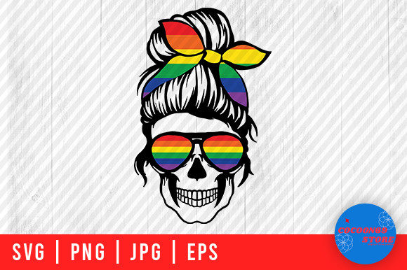 Lgbtq Skull Mom Svg Graphics for Crafts