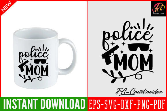 Police Mom Svg Design: Graphics and Crafts for Digital Sellers